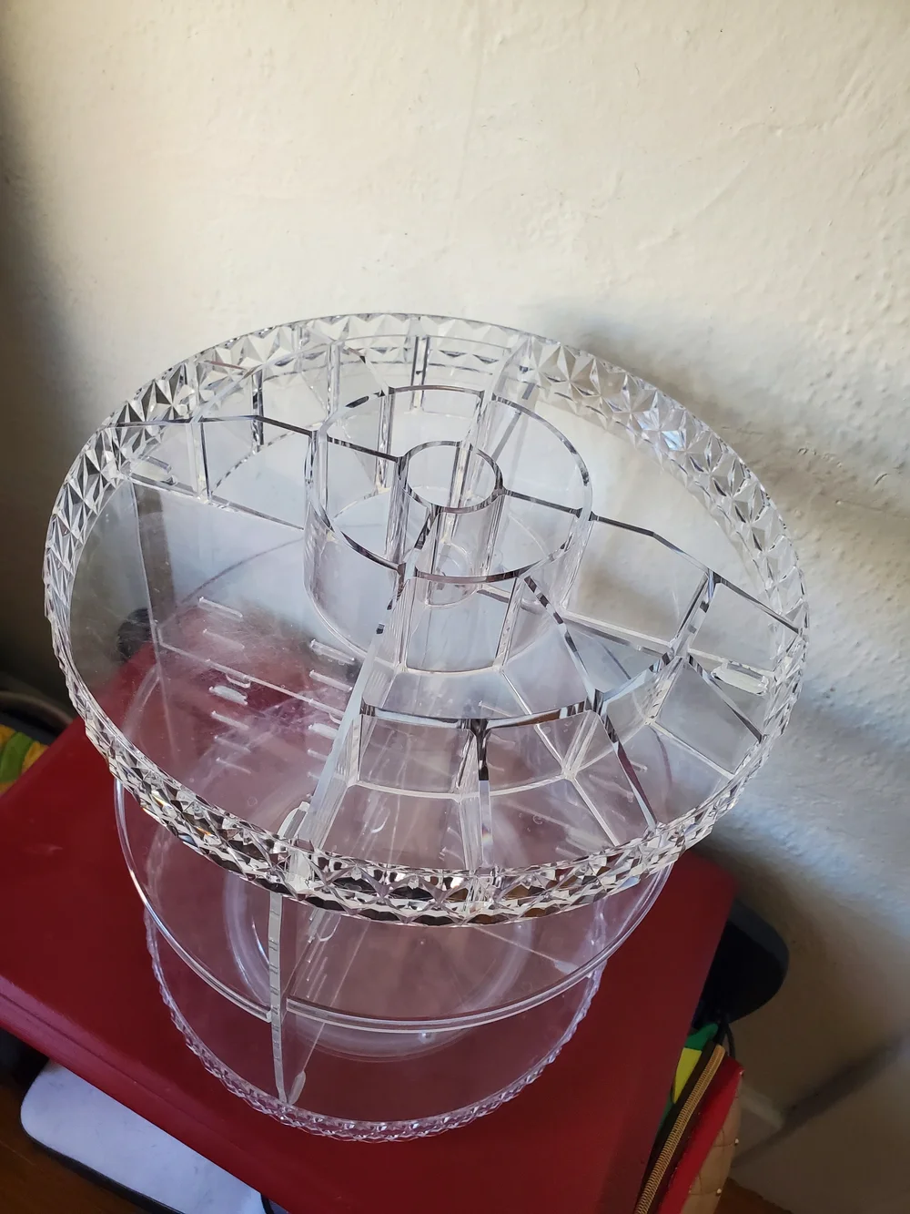 Clear Acrylic Rotating Makeup Organizer - Clear